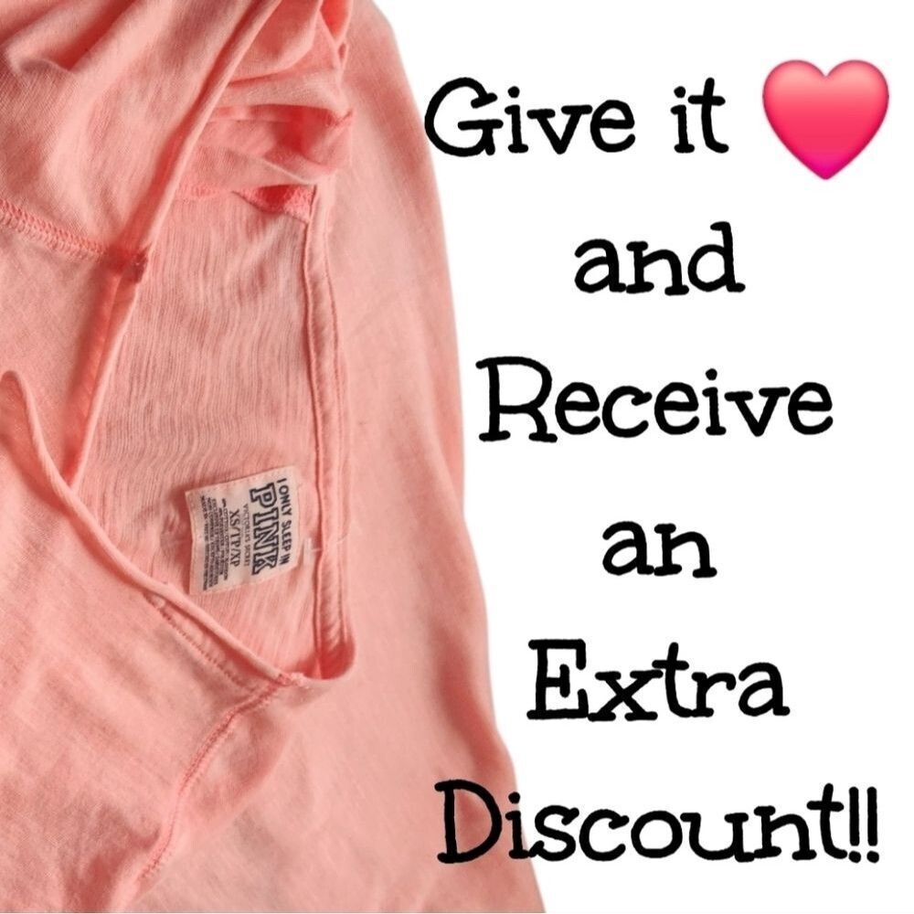Pink by Victoria's Secret Women's Coral Sleepwear Comfort Pajama Tee Size XS - Picture 14 of 14